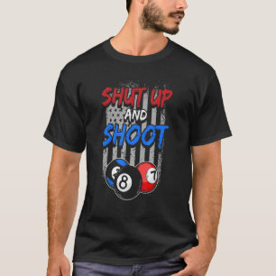 プールプレーヤー8ボールキューテーブルビリヤード終了 Tシャツ