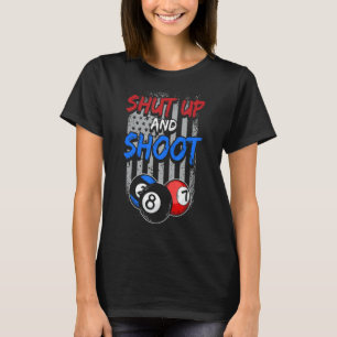 プールプレーヤー8ボールキューテーブルビリヤード終了 Tシャツ