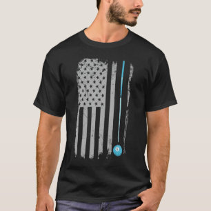 プールプレーヤー – ビリヤード8ボールヴィンテージアメリカンFl Tシャツ