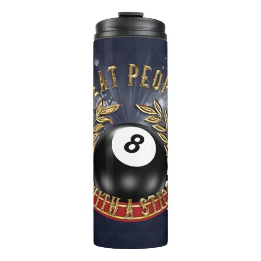 プールプレーヤーIビートの人を棒で囲む タンブラー (正面)