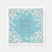 プールベビーシャワーデコバービーズブレスリースフローラ スタンダードカクテルナプキン (正面)