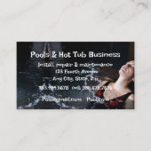 プールホットタブサウナ建築修理サービスバス 名刺 (正面)