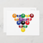 プールボールのラック ポストカード (正面/裏面)