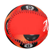 プールボールの赤いパターン 野球ボール (正面左)