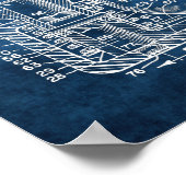 プールボールラック特許#9 Recルームポスター ポスター (角)