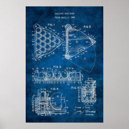 プールボールラック特許#9 Recルームポスター ポスター