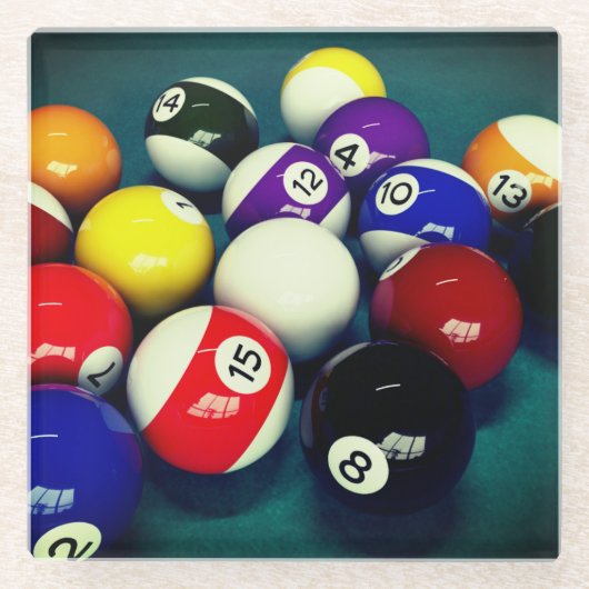 プールボール ガラスコースター (正面)