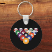プールボール/ビリヤード：キーホルダー キーホルダー (正面)