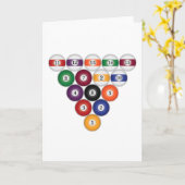 プールボール/ビリヤード：グリーティングカード カード (黄色い花)