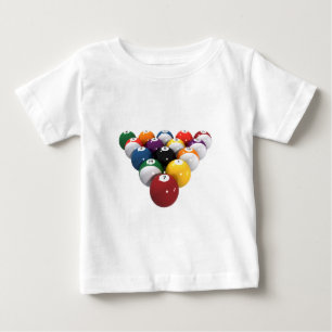 プールボール/ビリヤード:3Dモデル: ベビーTシャツ