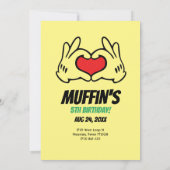 プールポーティ招待状、プールパピー誕生日パーティー 招待状 (裏面)