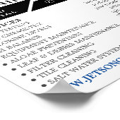 プールポートレート、スイミングプールクリーニン広告グ ポスター (角)