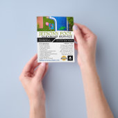 プールポートレート、プールクリーニ広告ングズ チラシ (手)