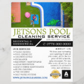 プールポートレート、プールクリーニ広告ングズ チラシ (正面)