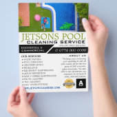 プールポートレート、プールクリーニ広告ングズ チラシ (手)