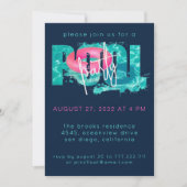 プールモダンパーティースプラッシュ招待状 招待状 (正面)