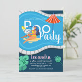 プールモダンパーティーブライダルシャワー大人招待状 招待状 (スタンド正面)