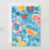 プールモダンパーティー誕生日招待状 招待状 (裏面)