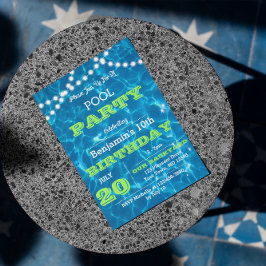 プールライツグリーンサマーパーティの招待状 招待状