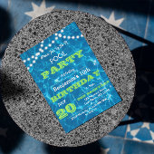 プールライツグリーンサマーパーティの招待状 招待状