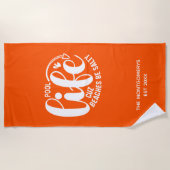 プールライフオレンジ ビーチタオル (正面)