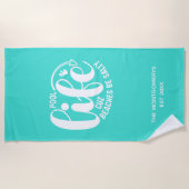 プールライフターコイズ ビーチタオル (正面)