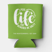 プールライフライムグリーン 缶クーラー (正面)