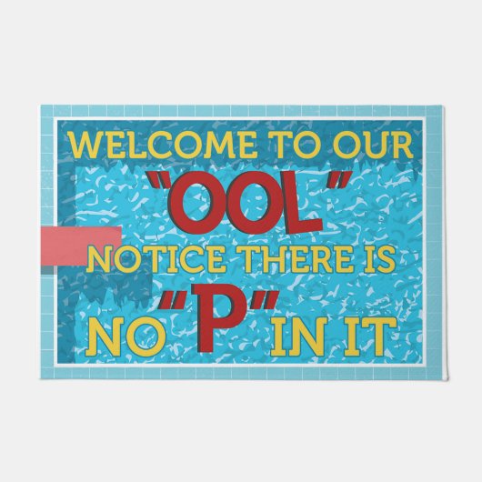 プールラグへようこそ ドアマット (正面)