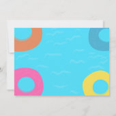 プールリングや輪パーティー誕生日Any Age招待状 招待状 (裏面)