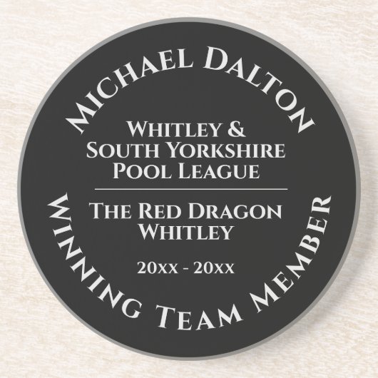 プールリーグトロフィスサンドストーンコースター コースター (正面)