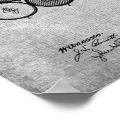 プールルームウォールデコールプリント1ビリヤード・ボール特許 ポスター (角)