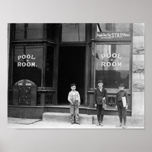 プールルーム外の新着投稿 – St. Louis - 1910 ポスター (正面)