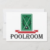 プールルーム招待状 招待状 (正面)