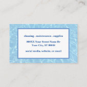 プール会社の水とフローティ 名刺 (裏面)