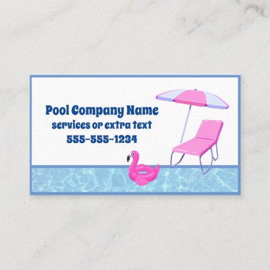 プール会社の水とフローティ 名刺 (正面)
