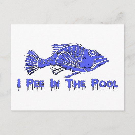 プール内のおしっこ ポストカード (正面)