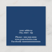 プール内のタイリング スクエア名刺 (裏面)