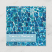 プール内のタイリング スクエア名刺 (正面)