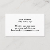 プール内のタイリング 名刺 (裏面)