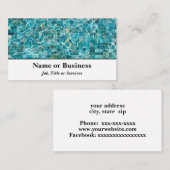 プール内のタイリング 名刺 (正面/裏面)