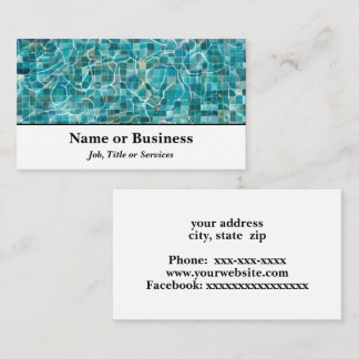 プール内のタイリング 名刺