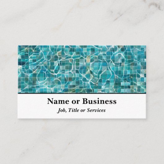 プール内のタイリング 名刺 (正面)