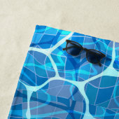 プール反射の青い水面の波 ビーチタオル (インサイチュ)