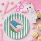 プール名門私立校風のパーティー紙プレート ペーパープレート (パーティー)