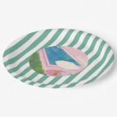 プール名門私立校風のパーティー紙プレート ペーパープレート (アングル)