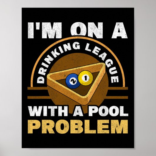 プール問題のビリヤで飲み会に参加している ポスター (正面)