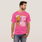 プール問題のビリヤードを持っている私の飲み会 Tシャツ (正面フル)