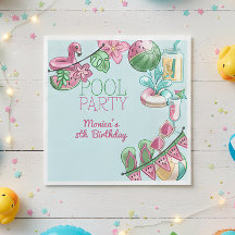 プール夏のパーティー誕生日