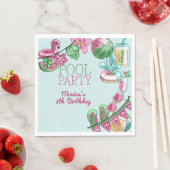 プール夏のパーティー誕生日 スタンダードランチョンナプキン (インサイチュ)