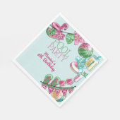 プール夏のパーティー誕生日 スタンダードランチョンナプキン (角)